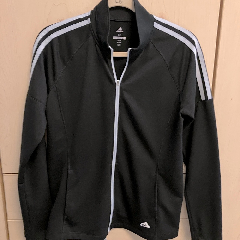 Adidas Black Zip-Up Track Jacket